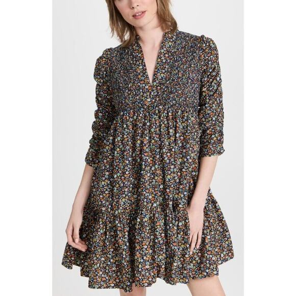 byTiMo Poplin Shift Dress Dark Blossom Floral Print Smocked Shopbop Tuckernuck - Picture 12 of 12
